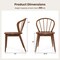 Costway Wooden Dining Chair Set of 2/4 with High Spindle Back Rubber Wood Legs Wide Seat